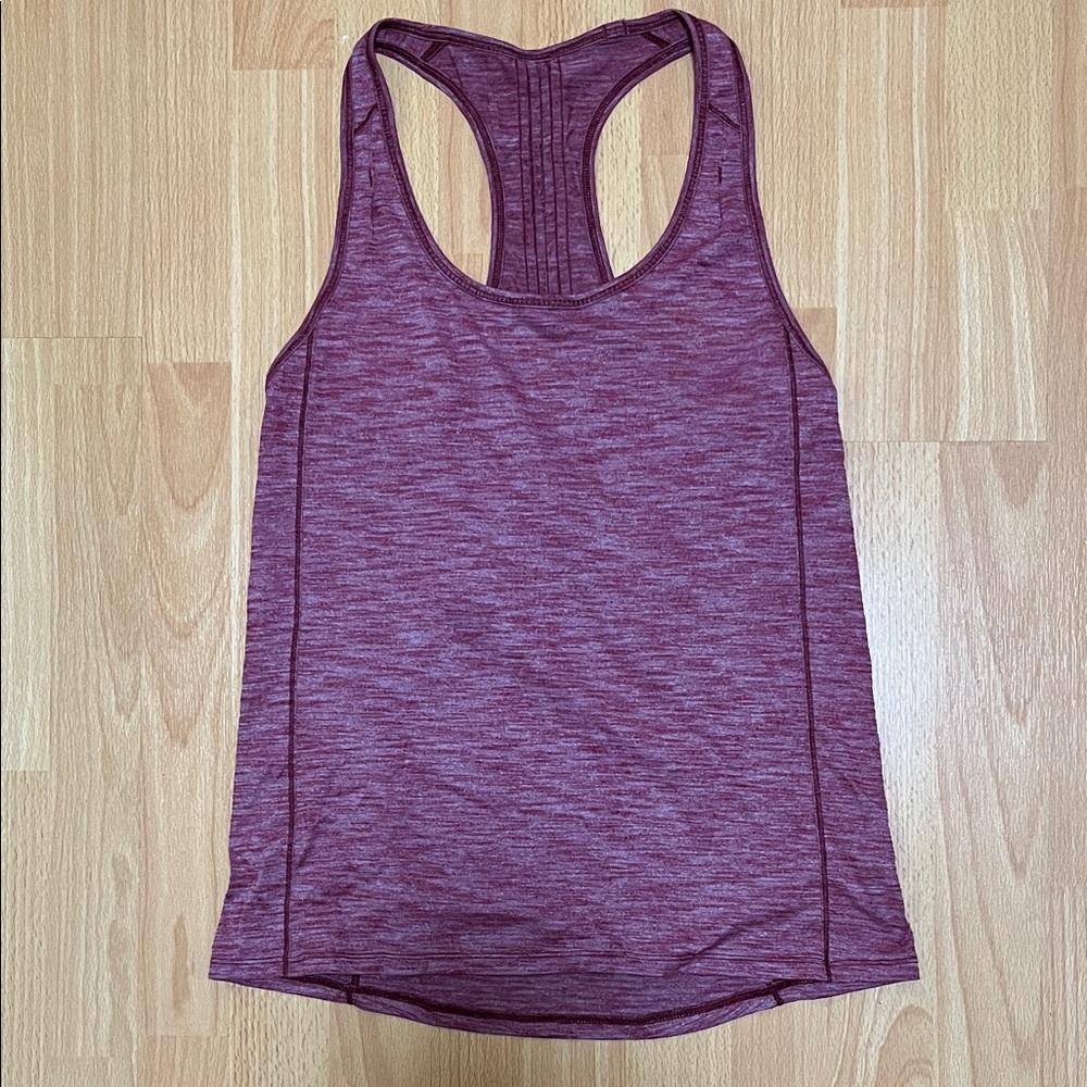 lululemon athletica Heathered Burgundy Tank Top
